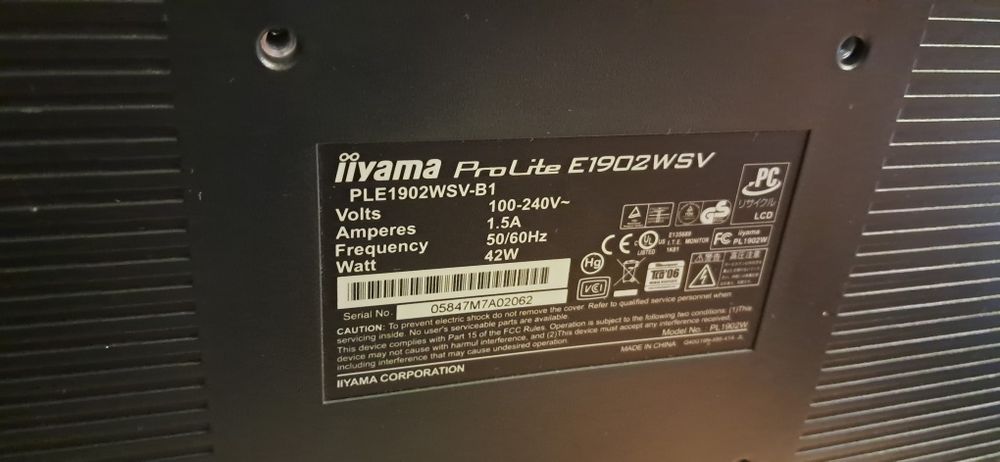Monitor iiyama ProLite E1902WSV 19 cali z glosnikami