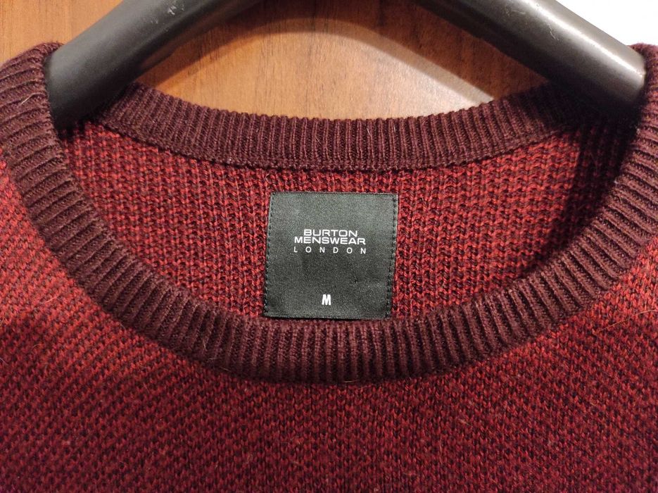 Bordowy Sweter świąteczny męski roz. M