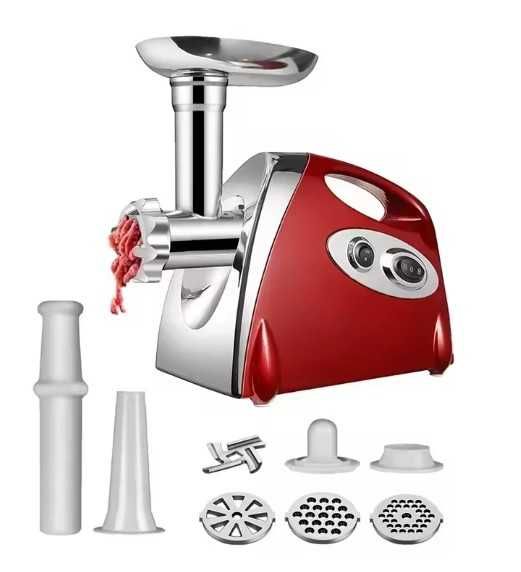 Moedor de Carne Elétrico Potente Vermelho