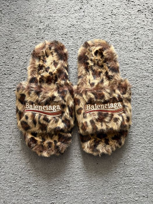 Balenciaga Slides Leopard