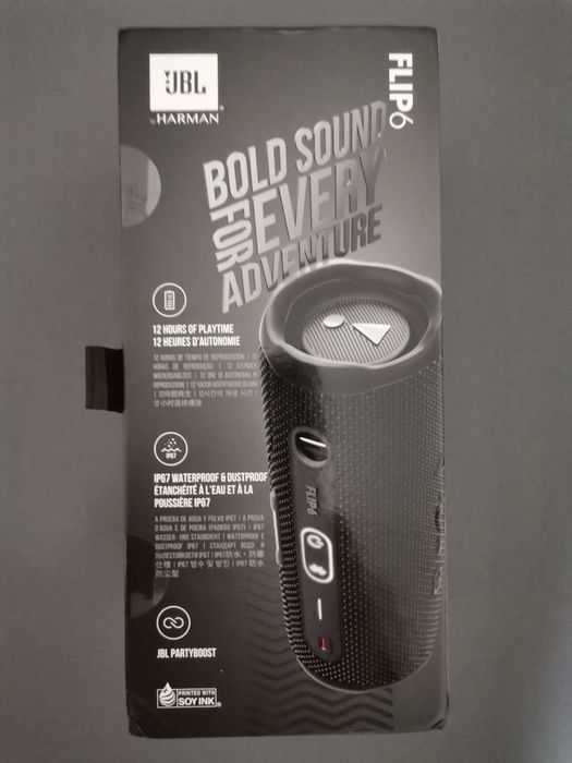 Nowy! Głośnik JBL FLIP 6 Bluetooth 30W Czarny Gwarancja