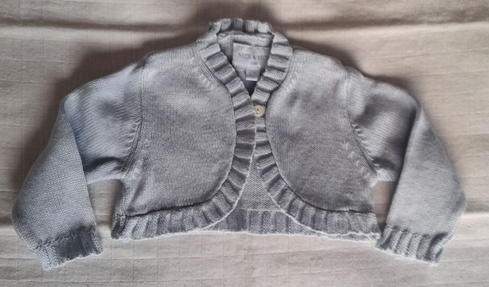 Camisola Neck & Neck, turquesa, como nova. Tamanho  0 a 3 anos