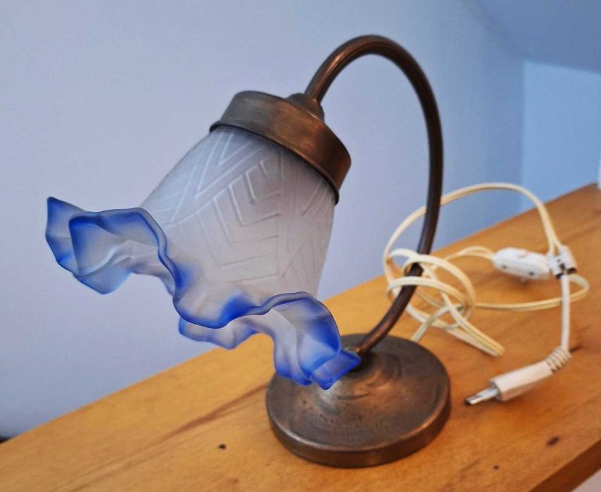 Candeeiro de mesa em latão bronzeado