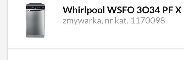 Zmywarka whirpool w calości lub na części