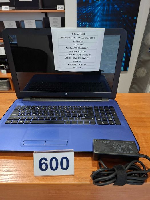 Laptop HP 15 AMD A8 SSD Windows 11
