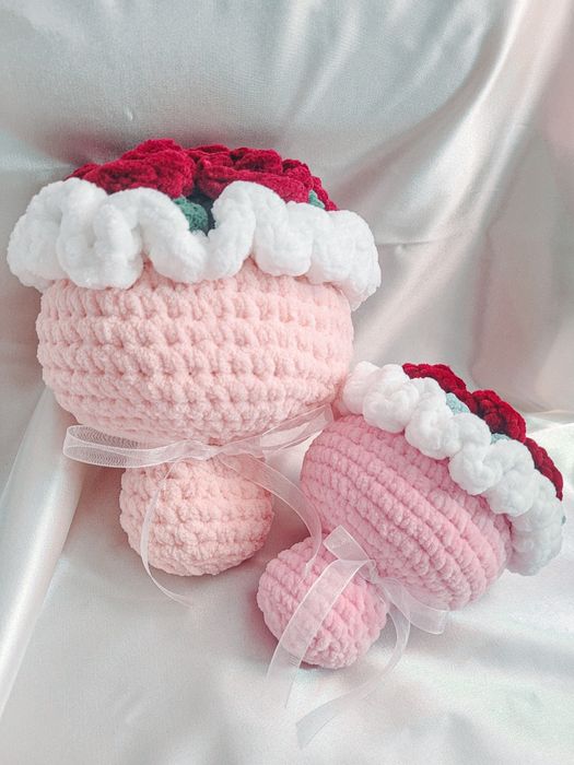 Zestaw pluszowych bukietów kwiatów