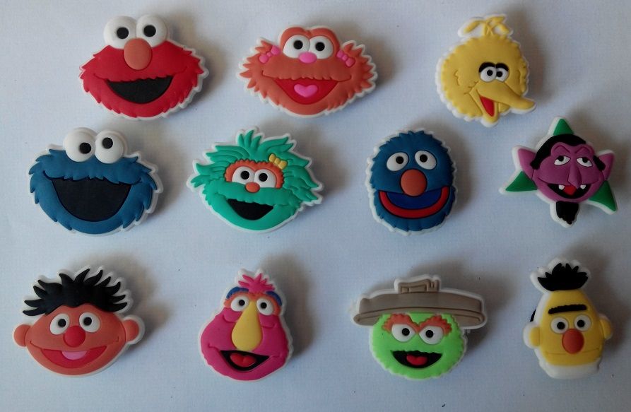 Pins da Rua Sésamo para crocs ou pulseiras