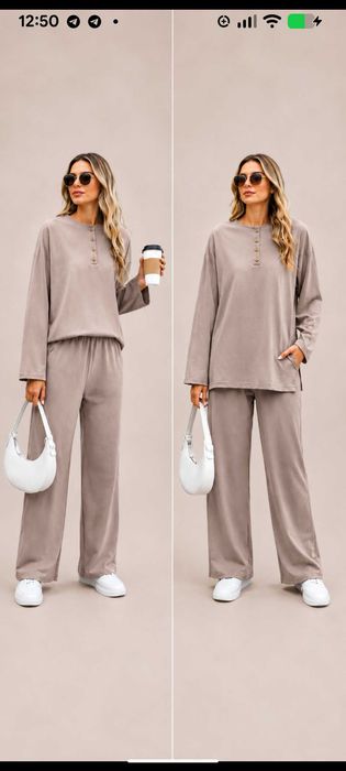 Жіночі теплі Костюми  oversize Reoria palazzo