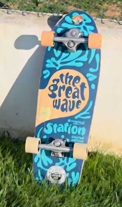 Surfskate em Bambu 32"+ trucks Yow Meraki + Rodas