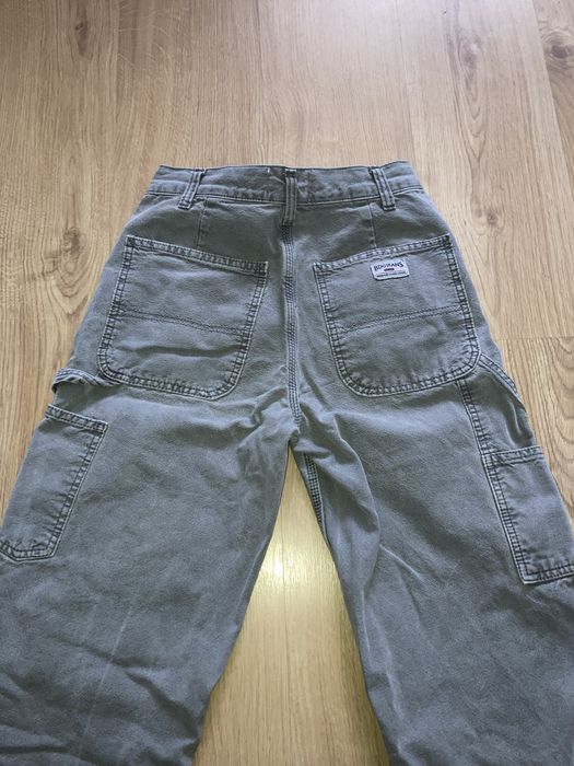 BDG Urban Outfitters spodnie cargo baggy szare z kieszeniami