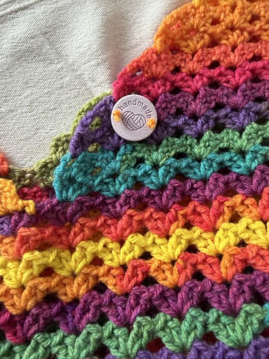 Saco tote, em lã sintetica, em crochet