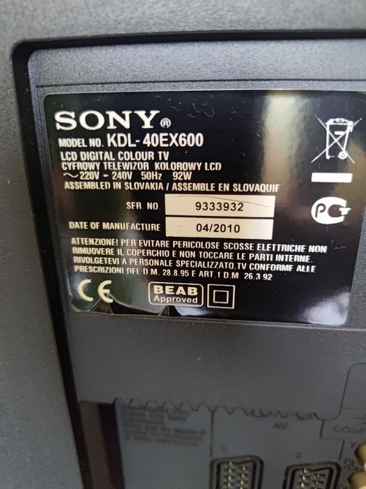 TV Sony Bravia 95/60