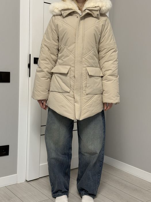 Бежевий пуховик Maniere de voir