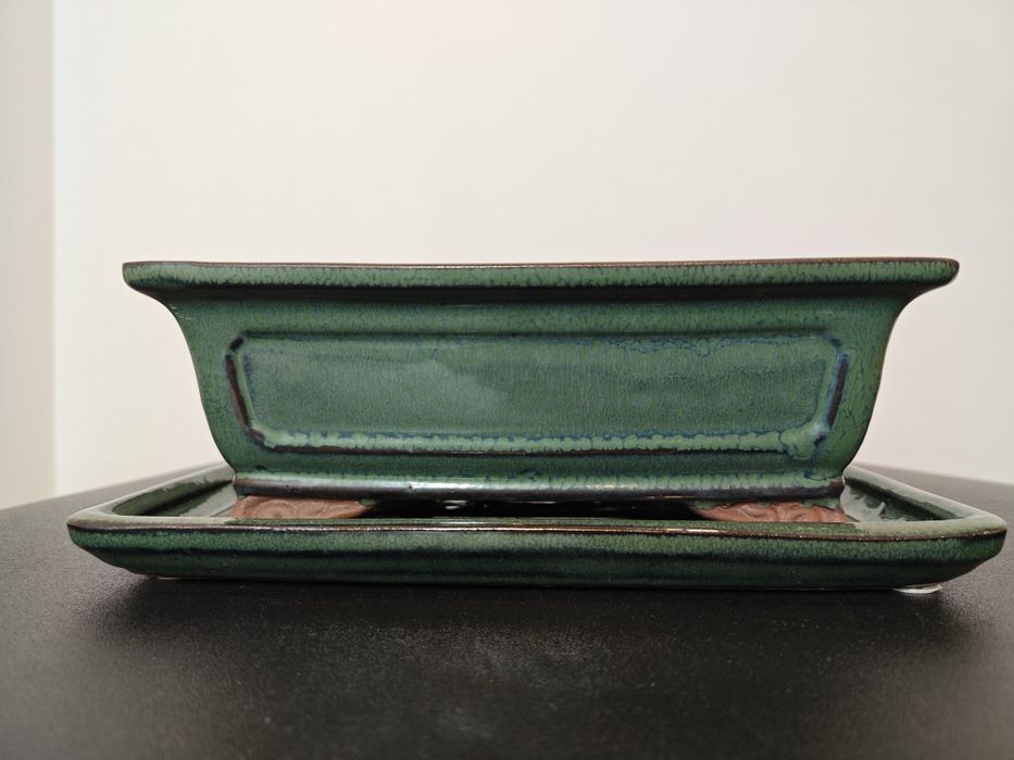 Vaso para bonsai em verde