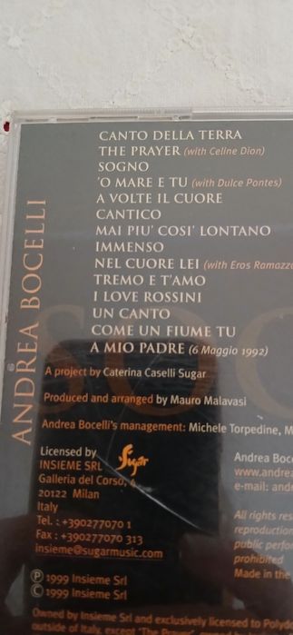 CD Andrea Bocelli-Sogno