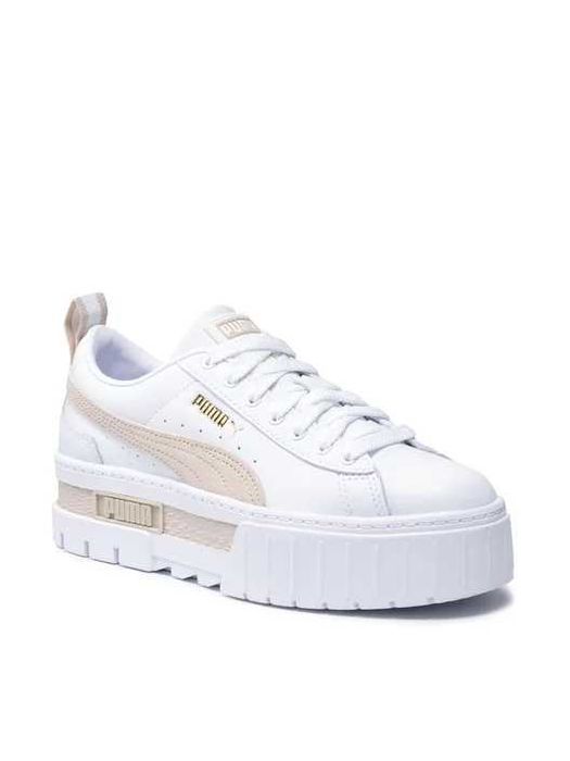 Puma Sneakersy Mayze Lth Wn's buty białe skórzane na platformie 40