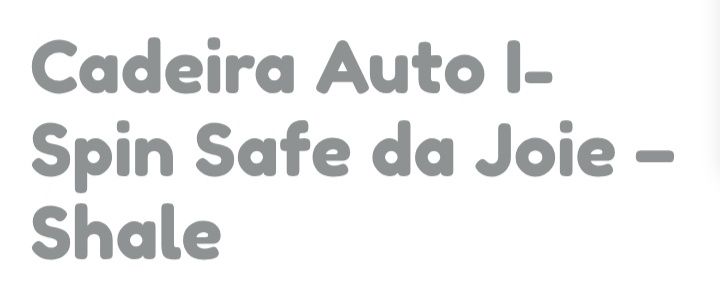 Cadeira joie auto-spin safe shale