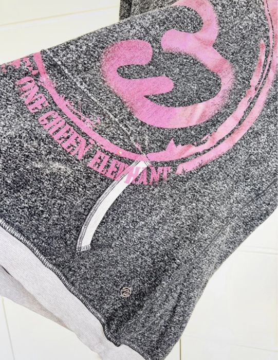 Bluza One Green Elephant 38 M Bawełna Szara z kapturem