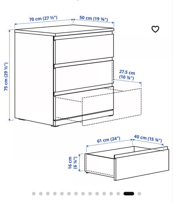 2 Comodas Malm IKEA