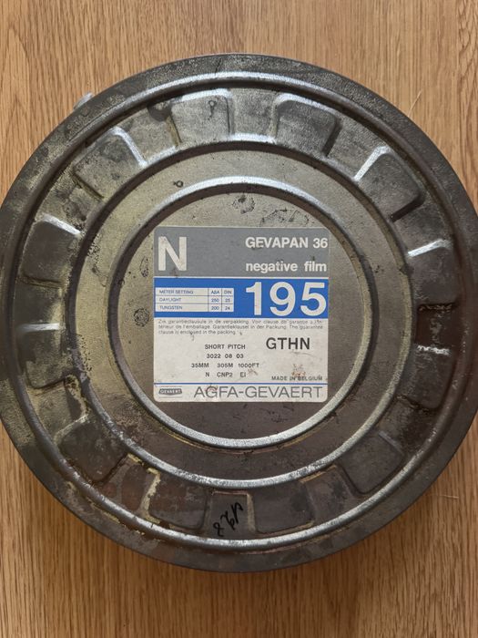 Nowy Nos Film Kinowy AGFA-Gevaert Gevapan 36 N195 35mm 305m 1000ft Fabrycznie Zamknięty