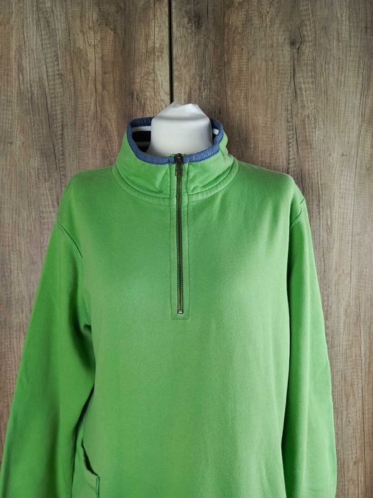 Seasalt Cornwall bluza half zip zielona green organic oversize 44