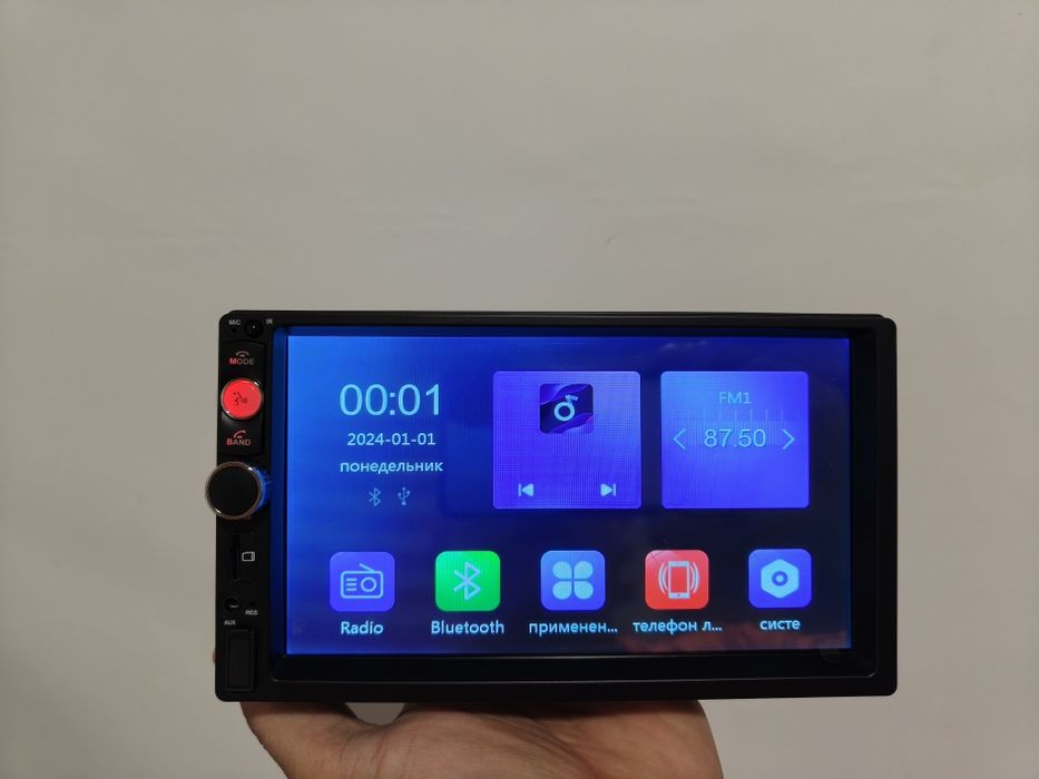 Aвтомагнитолa 7 дюймів, 2din, Carplay бездротовий, камера AHD 720p