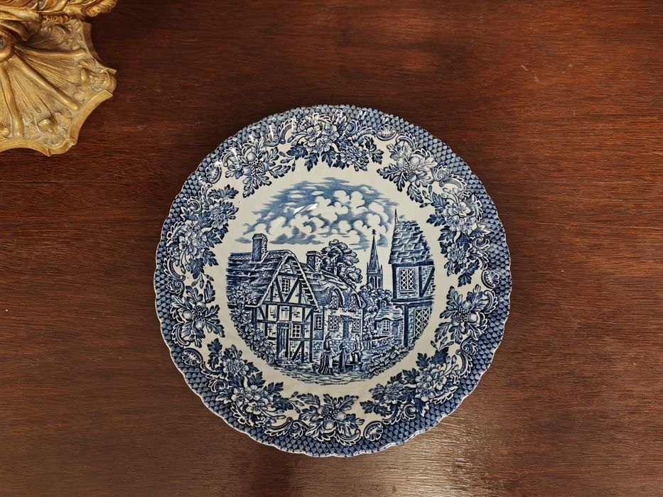 Prato/tigela decorativa de faiança louça inglesa