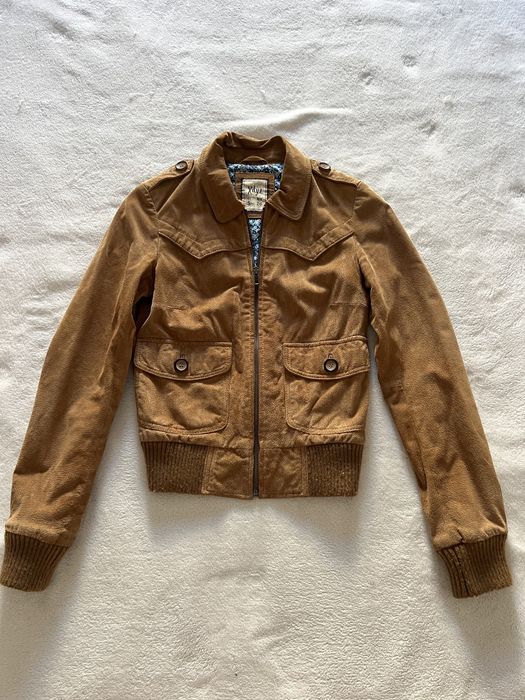 Blusão de couro castanho claro Pull & Bear64738692234114120