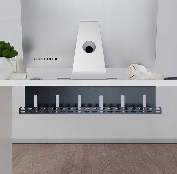Organizer Uchwyt Maskownica do Kabli pod Biurko 60 cm Metal Stalflex