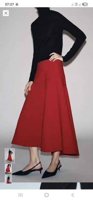 Spódnica nowa zjawiskowa malinowa r.38 Zara