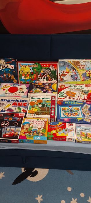 Gry planszowe+puzzle+clementoni laboratorium mechaniki