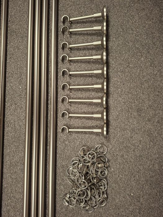 Karnisze 6szt 204cm i 244cm