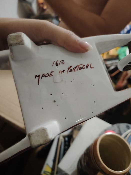 Vendo Pote / Caixa de Pot-Pourri Antiga em Faiança Portuguesa - Pintada à Mão