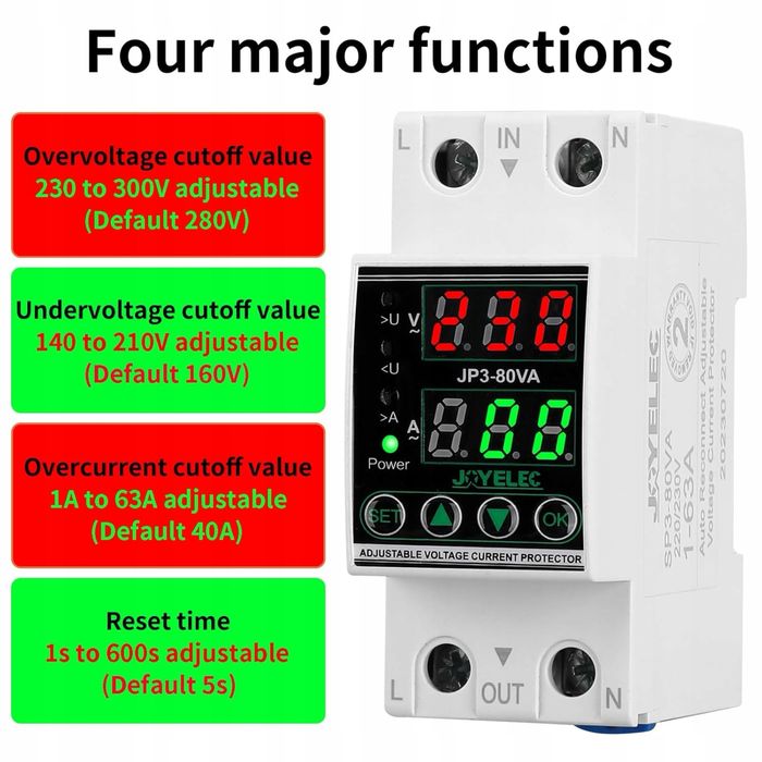 Przekaźnik przeciwprzepięciowy, podnapięciowy, stabilizator napięcia