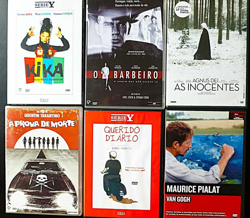 6 Dvds: Cinema europeu - Almodóvar; Coen; Tarantino; Moretti...