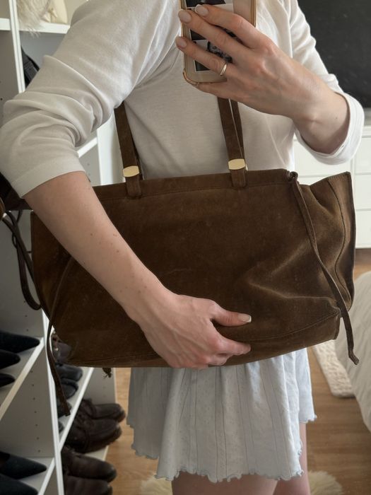 Замшевая сумка Mango