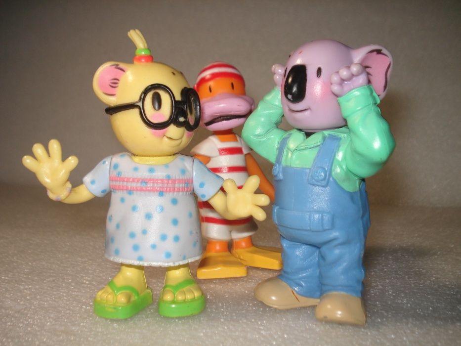 3 figuras originais da banda desenhada koala, marca spellbound 2003