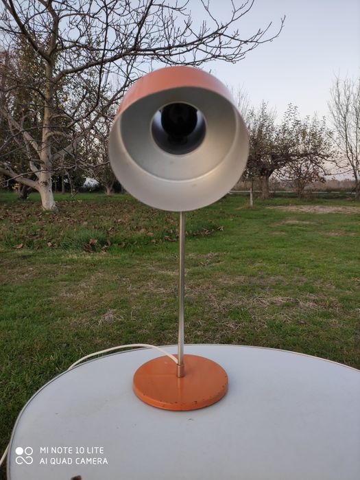 Pomarańczowa lampa vintage retro PRL DDR art deco