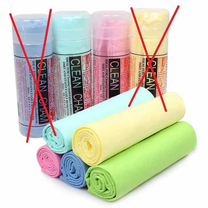 Для миття автомобіля ганчірка зі штучної замші мікрофібра 65x42