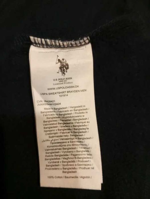 Granatowa Bluza Męska z kapturem U.S. Polo Assn rozm.L