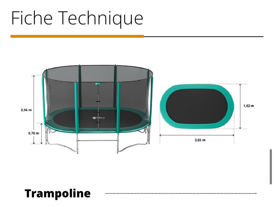 Trampolim Ovalie 360