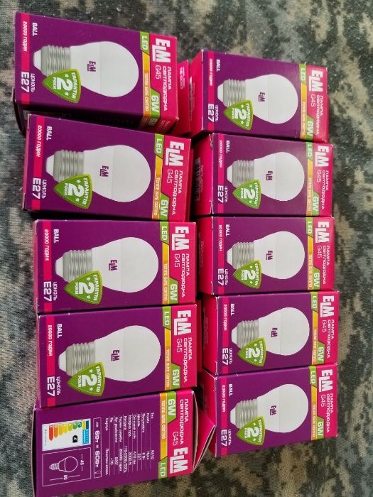 Світлодіодна лампа ELM G45 6W Е27 3000 К