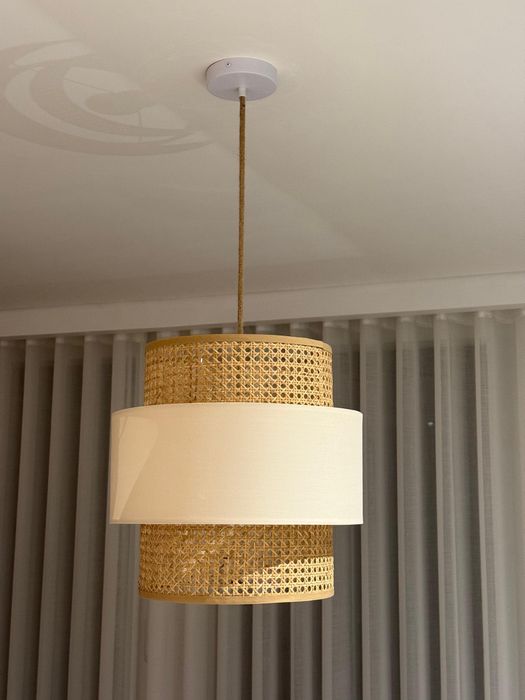 Candeeiro de Tecto em Rattan Satu
