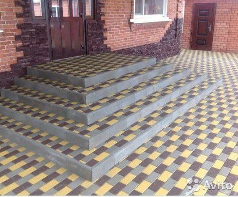 Плитка тротуарная. Бордюр . Водосток. Укладка