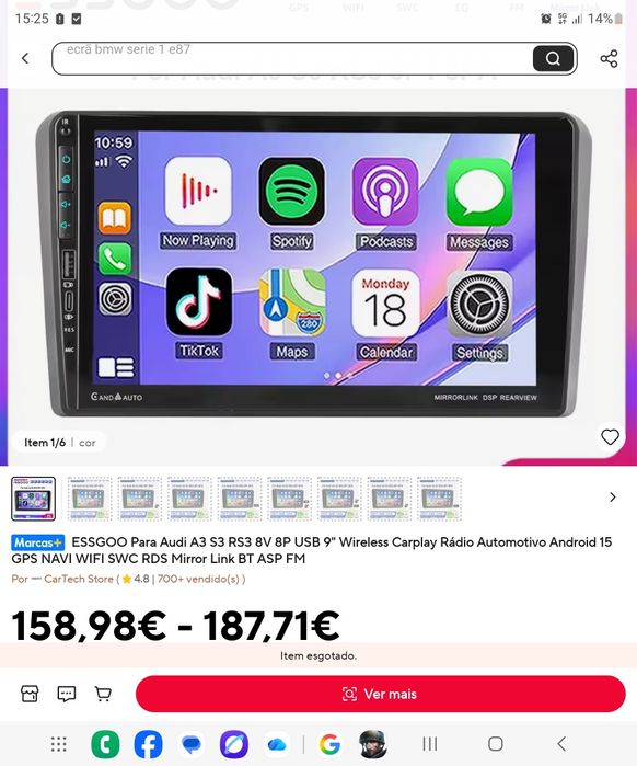 Carplay 9 polegadas novo464421401888696321