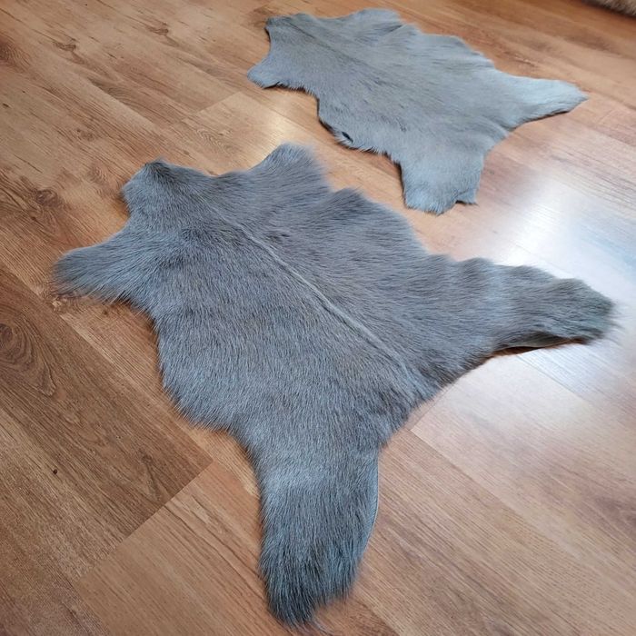 Skóra z Kozy Szara Skóry Kozie Naturalne Szare