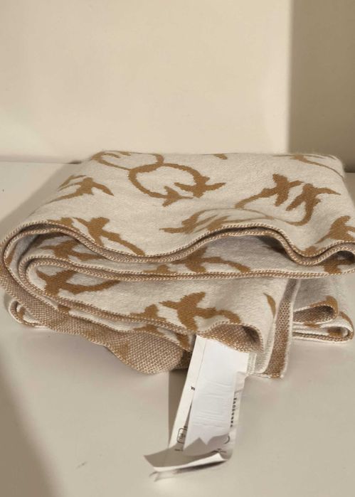 Szal szalik PINKO monogram beż brąz