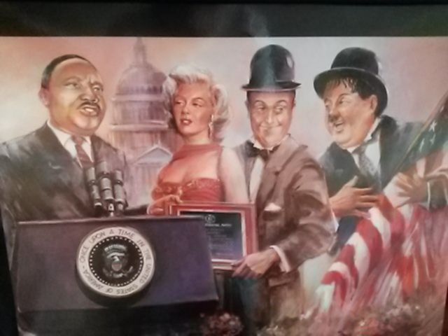 Marilyn Monroe, Martin Luter king ,flip i flap. -foto w ramìe .