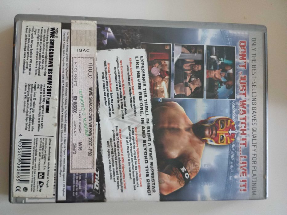 Jogo SmackDown vs Raw 2007 - PlayStation 2