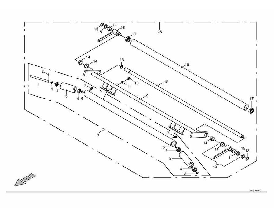 Łożysko rolki gumowej Krone Prasa Round Vario Combi-Pack KR Comprima